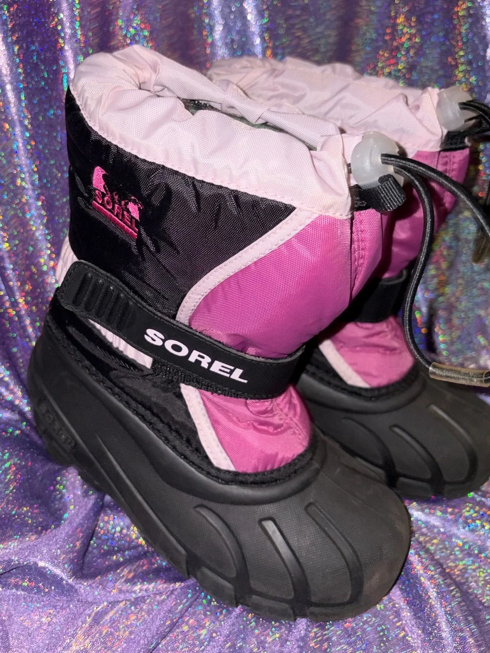 Kids Purple & Pink Sorel Snow Boots